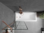 MEXEN/S - Next vanová zástěna FIX 70 x 150, černá vzor, měď kartáčovaná - 895-070-000-00-70-77 895-070-000-00-77-65