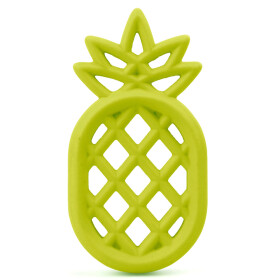 Silikonové kousátko - světle zelené - ananas - 84 x 44,5 x 10 mm - 1 ks