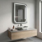 REA - Zrcadlo LED ZONE 80x60 BRUSH NICKEL HOM-00301