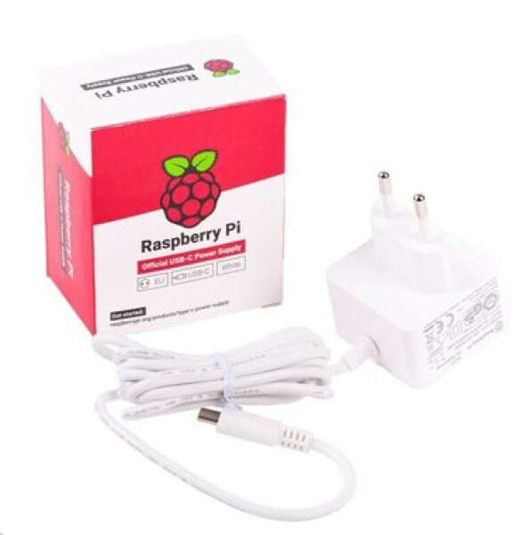 Raspberry Pi napájecí zdroj USB-C 5.1V 3A pro Raspberry Pi 4B EU bílá (OFI046)