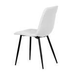 Jídelní židle, bílá, sametová látka, DCL-X7015 WT2