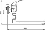 NOVASERVIS - Paneláková baterie bez příslušenství 100 mm Metalia 55 chrom 55073/1,0