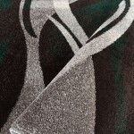 DumDekorace Originální koberec s abstraktním vzorem v zelenošedé barvě Šířka: 160 cm | Délka: 220 cm