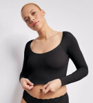 Dámský top ZERO Feel Bliss Top Long Sle. - BLACK - černý 0004 - SLOGGI BLACK S