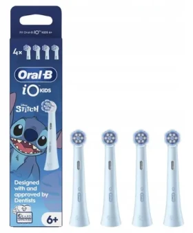 Oral-B iO Kids Stitch modrá 4 ks / Náhradní hlavice / pro Oral-B iO Kids (iO refill 4 Stitch)