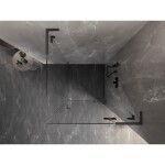 MEXEN/S - Lunar L sprchový kout dveře křídlové pravá 80 x 80, transparent, grafit kartáčovaná 834L-080-080-66-00-P