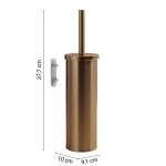 Gedy - FLIP WC štětka závěsná, systém Lift&Clean, měď mat 52330382