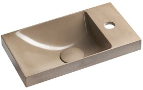 SAPHO - AGOS betonové umývátko 40x22cm, levé/pravé, písková pololesk AS40014