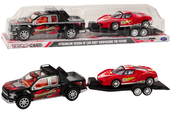 Mamido Pickup auto s přepravním přívěsem a sportovním terénním autem sada