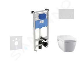 IDEAL STANDARD - ProSys Set předstěnové instalace, sprchovací toalety a sedátka TECEone, tlačítka Oleas M1, Rimless, SoftClose, bílá ProSys120M SP58