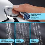 GROHE - Vitalio SmartActive Sprchová hlavice 130, 3 proudy, chrom 26595000