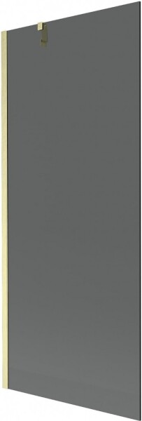 MEXEN/S - Next vanová zástěna FIX 80 x 150, grafit, zlatá kartáčovaná 895-080-000-00-40-55