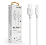 Aligator Datový a nabíjecí kabel USB-C / 7,00 mm / délka 1m / 2A / USB 2.0 / bílý (DKAC82WT)