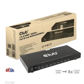 Club 3D HDMI 2.0 1:4 černá / Rozbočovač HDMI / 4 porty / 4K 120Hz (CSV-1383)
