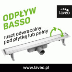 Laveo - Basso - sprchový žlab nástěnný 50 cm, růžové zlato COB_851D
