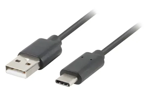 Lanberg USB-C (M) - USB-A (M) 1,8m černá / Kabel USB-C na USB-A / USB 2.0 / QC 3.0 (CA-USBO-20CU-0018-BK)