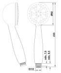 INVENA - Sprchová hlavice ISE AS-54-001-L