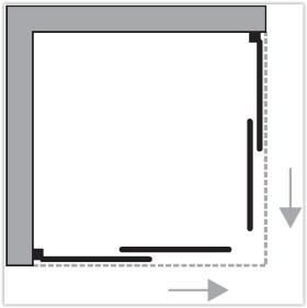 FORTE - Sprchový kout VELA - Barva rámu - Bílá, Rozměr A - 100 cm, Rozměr B - 80 cm, Rozměr C - 185 cm, Směr zavírání - Univerzální Levé / Pravé, Výplň - Polystyrol 2,2 mm (acrilico) BSVEL8010P