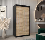 Šatní skříň Abi Y0 Barva korpusu: Dub artisan, Rozměry: 120 cm, Dveře: Černá