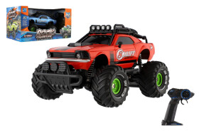 Auto RC plast 25cm OFF-ROAD 2,4GHz na baterie se světlem 2 barvy v krabici 36x19x20,5cm