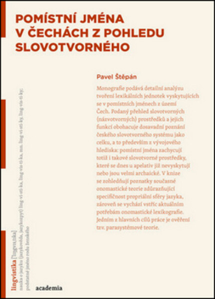 Pomístní jména v Čechách z pohledu slovotvorného - Pavel Štěpán