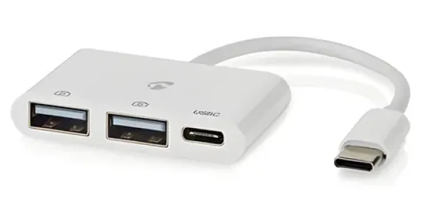 Nedis CCGB64785WT01 / USB hub / 1x USB-C / 2x USB-A / napájení z USB (CCGB64785WT01)
