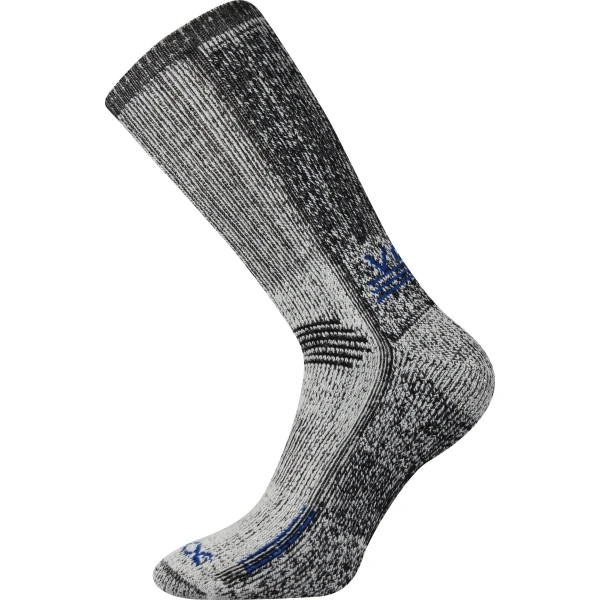 VOXX Ponožky zimní thermo ORBIT z merino vlny ŠEDÉ MELÉ S MODROU 39-42 110028