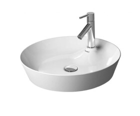 DURAVIT - Cape Cod Umyvadlová mísa, průměr 48 cm, 1 otvor pro baterii, DuraCeram, s WonderGliss, bílá 23284800001