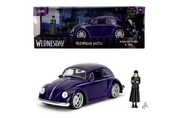Jada Wednesday auto 1972 VW Beetle a figurka Wednesday
