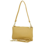 Stylová dámská semišová kabelka na rameno Amanda, žlutá