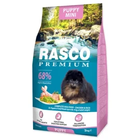 Rasco Premium Puppy Mini kuře s rýží 3kg / Granule pro štěňata (1704-10014)
