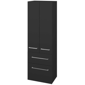 Dřevojas - Vysoká skříň DOS SVD2Z2 50 - N03 Graphite / Úchytka T04 / N03 Graphite 209537E