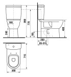 JIKA - Mio WC kombi mísa, Vario odpad, bezbariérová, bílá H8247160000001