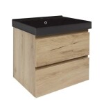 Koupelnová skříňka s umyvadlem SAT B-Way 59x50x45 cm dub mat BWAY260OAKUU1B BWAY260OAKUU1B