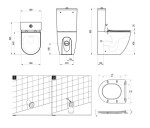 RAVAK - WC kombi se sedátkem SoftClose, vario odpad, spodní napouštění, RimOff, bílá X01870