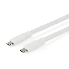 Nedis USB-C - USB-C bílá / Kabel / Silikonový / USB 3.2 Gen 1 / 60 W / 5 Gbps / 4K 60Hz / 1,5 m (CCGB64800WT15)