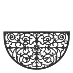 Chic Antique Gumová rohožka Filigree 75 cm, černá barva