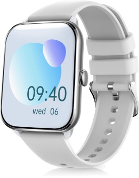 Niceboy Watch 3 stříbrná / Chytré hodinky / 1.85" IPS / Bluetooth 5.0 / IP67 (watch-3-silver)