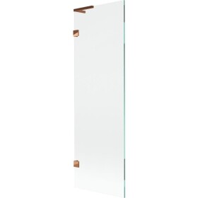 MEXEN/S - Lunar L vanová zástěna FIX 60 x 150, transparent, růžové zlato 897L-060-000-60-00