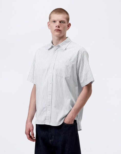 Carhartt WIP S/S Keene Shirt Keene Stripe, White S