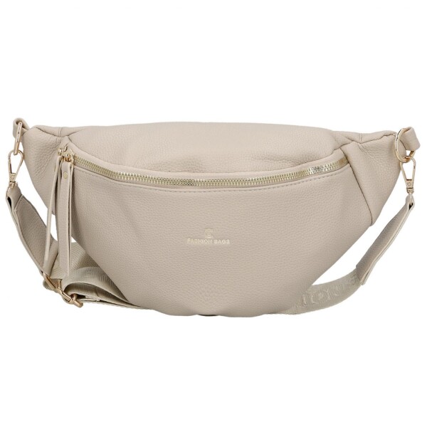 Trendy dámská koženková ledvinka Ebina, tmavě béžová