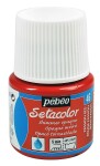 Barva na textil Pébéo Setacolor Shimmer 45 ml - Červená metalická passion 46