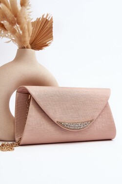 Formální spojková taška Zarani na řetízku, růžové zlato
