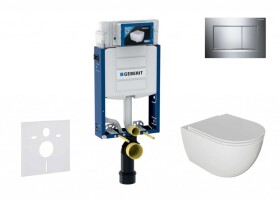 GEBERIT - Kombifix Set předstěnové instalace, klozetu Oudee a sedátka softclose, tlačítko Sigma30, chrom SANI15CA1115