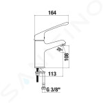 JIKA - Cube Umyvadlová baterie s lékařskou pákou, chrom H3111W10045101