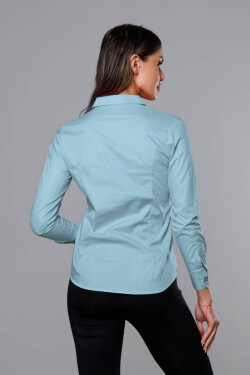 Světle modrá klasická dámská košile (HH039-41) Barva: odcienie niebieskiego, Velikost: