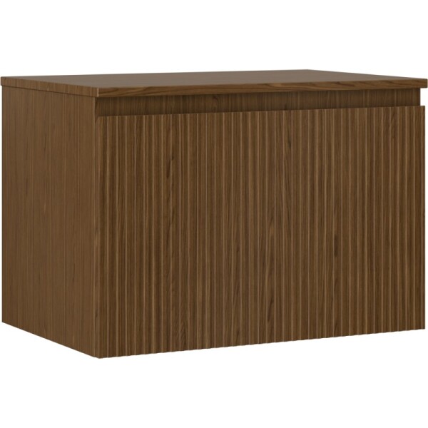 MEXEN/S - Rivel koupelnová skříňka pod umyvadlo 70 cm s deskou, 1 šuplík, reliéf , ořech 91A20-07047-1-BFC86