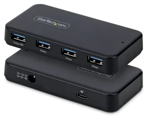 StarTech USB-A Hub 4 porty černá / 4x USB-A / 5 Gbs / napájecí adaptér (ST4300USB3V2-UE)