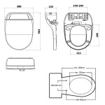 SAPHO - PURA závěsné WC s elektronickým bidetem USPA LUX UB-6635RU-1