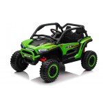 Mamido Elektrické autíčko Buggy UTV KCK 4x4 zelené 24V | 800W | 50 kg | EVA | LED | 2,4Ghz | ECO kůže